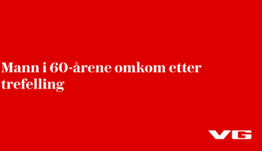 Mann i 60-årene omkom etter trefelling