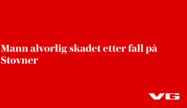 Mann alvorlig skadet etter fall på Stovner