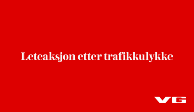 Leteaksjon etter trafikkulykke