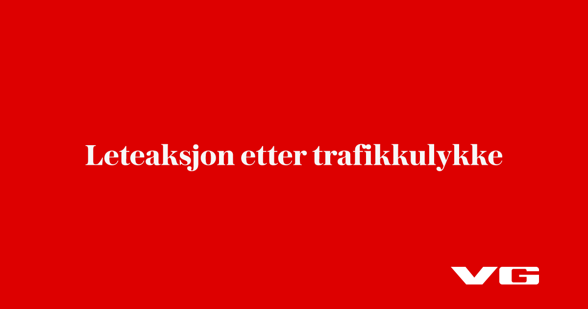 Leteaksjon etter trafikkulykke