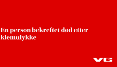 En person bekreftet død etter klemulykke