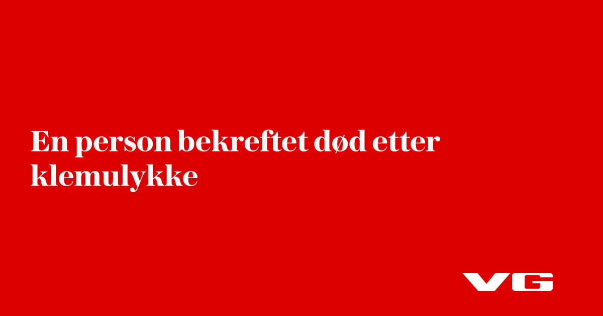 En person bekreftet død etter klemulykke