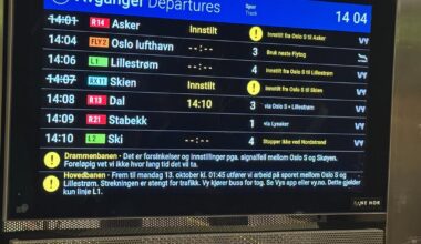 Problemer i togtrafikken i Oslo: