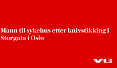 Mann til sykehus etter knivstikking i Storgata i Oslo