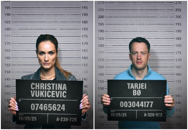 FENGSELSFUGLER: Christina Vukicevic og Tarjei Bø er klare for å rømme fra politiet. 