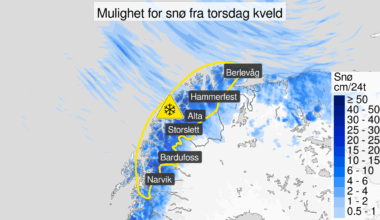 Farevarsel, Snø | Sender ut farevarsel: Her kommer snøen