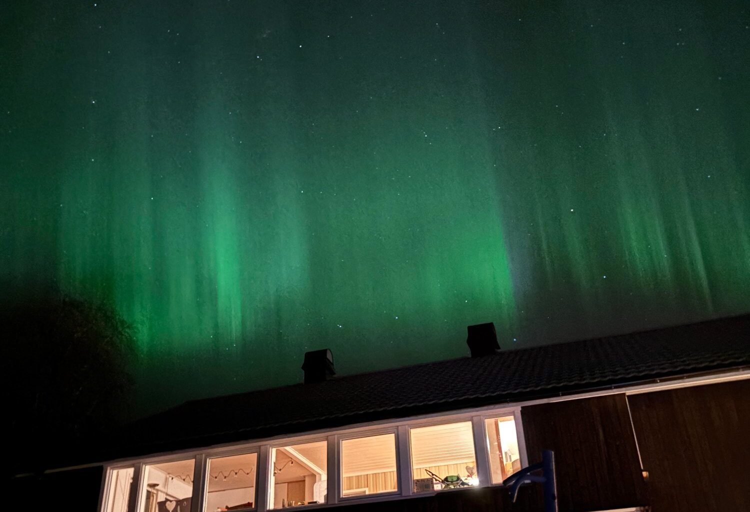Vær, Nordlys | Nordlys over hele Vestoppland lørdag kveld