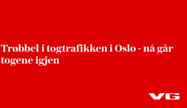 Trøbbel i togtrafikken i Oslo
