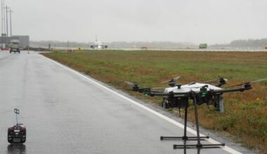 Antidroneøvelse på Oslo Lufthavn, Gardermoen i september 2021.