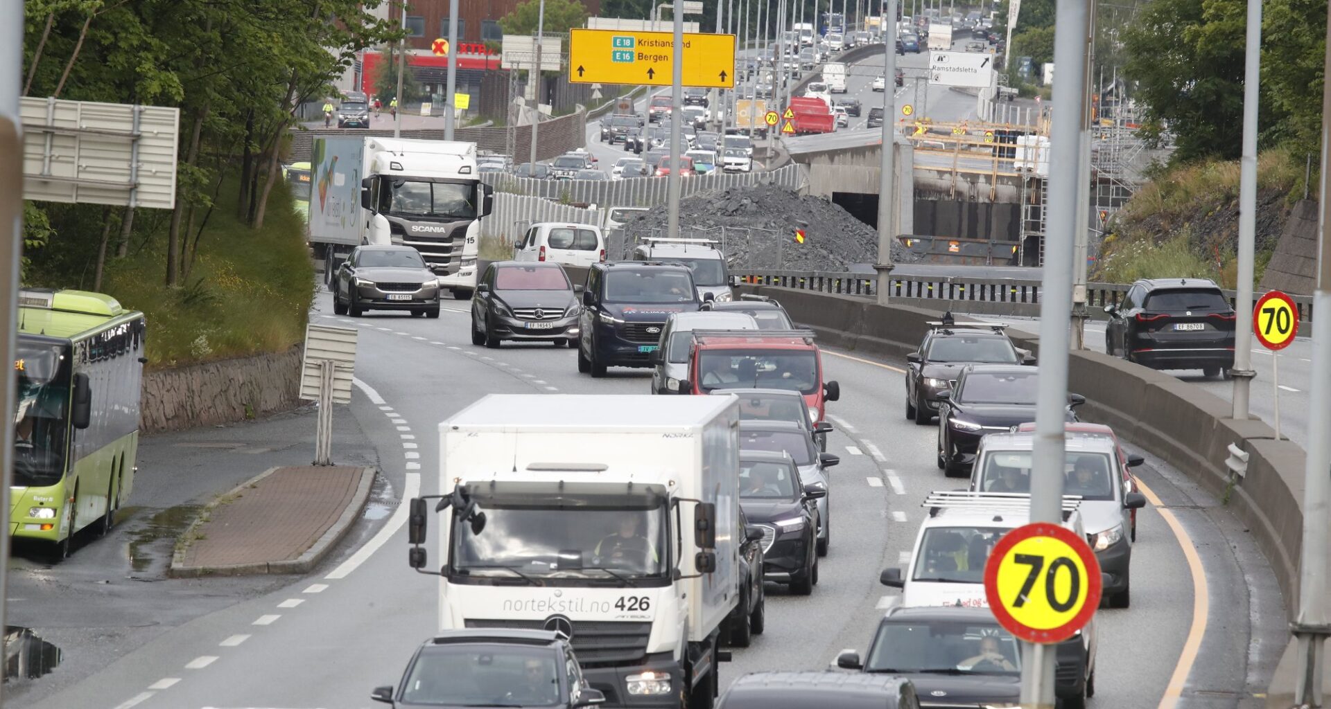 Trafikk, E18 | Varsler ekstra lange E18-køer