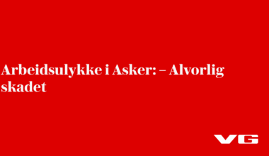 Arbeidsulykke i Asker: – Alvorlig skadet