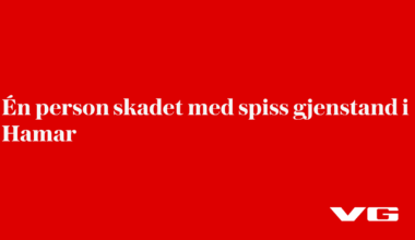 Én person skadet med spiss gjenstand i Hamar