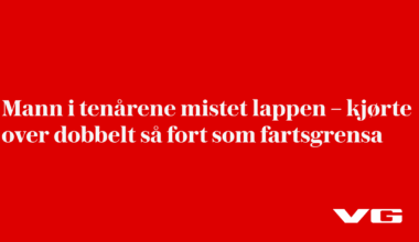 Mann i tenårene mistet lappen – kjørte over dobbelt så fort som fartsgrensa