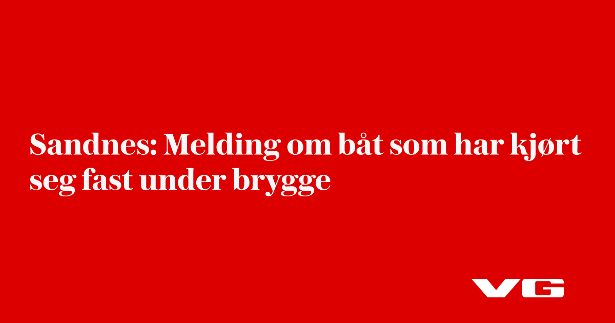 Melding om båt som har kjørt seg fast under brygge