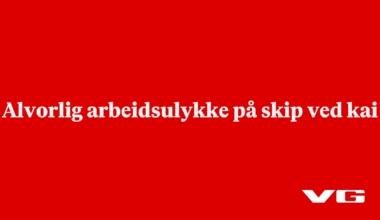 Alvorlig arbeidsulykke på skip ved kai