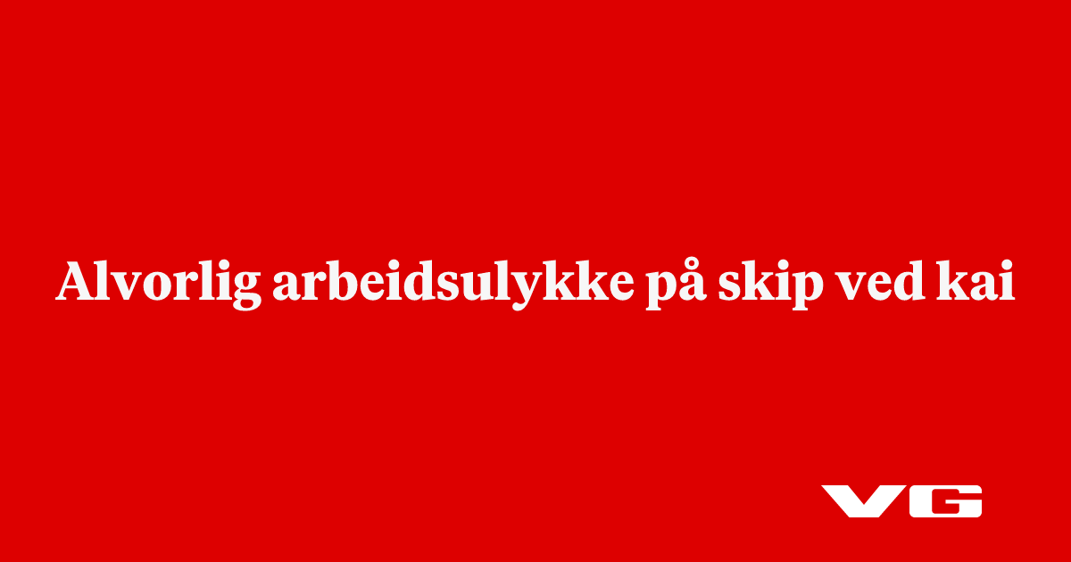 Alvorlig arbeidsulykke på skip ved kai