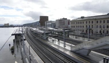 Tog innstilt fra Drammen stasjon.