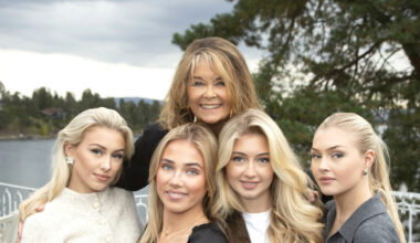 Wenche Myhres jentekveld med barnebarna