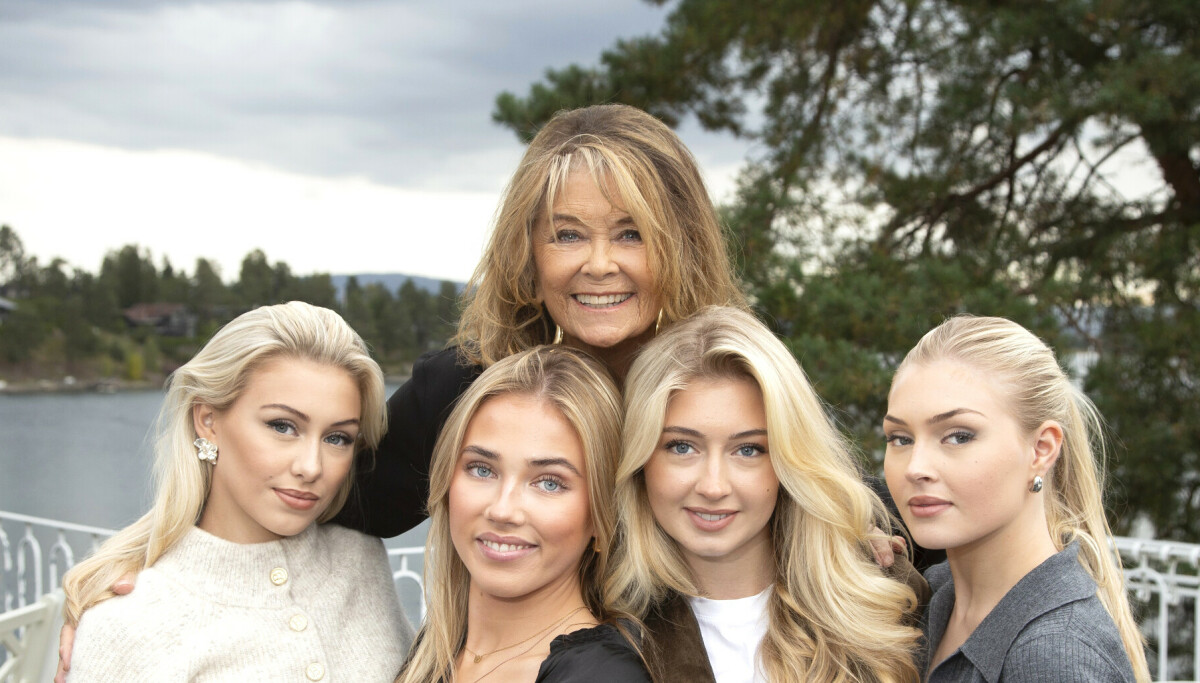 Wenche Myhres jentekveld med barnebarna