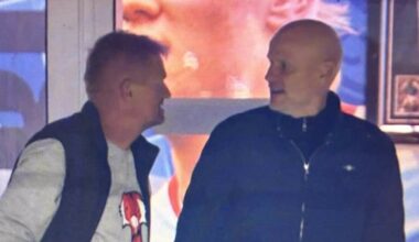 Ståle Solbakken besøkte VIP-boksen til Haaland på Etihad Stadium.