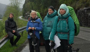 Ingrid Gjessing Linhave banner i full frustrasjon under 71 grader nord