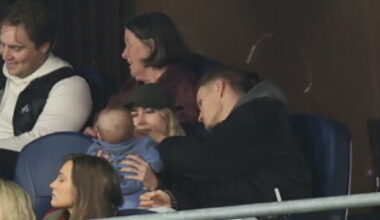 Helene Spilling og Martin Ødegaard hadde med sønnen Matheo på Ullevaal