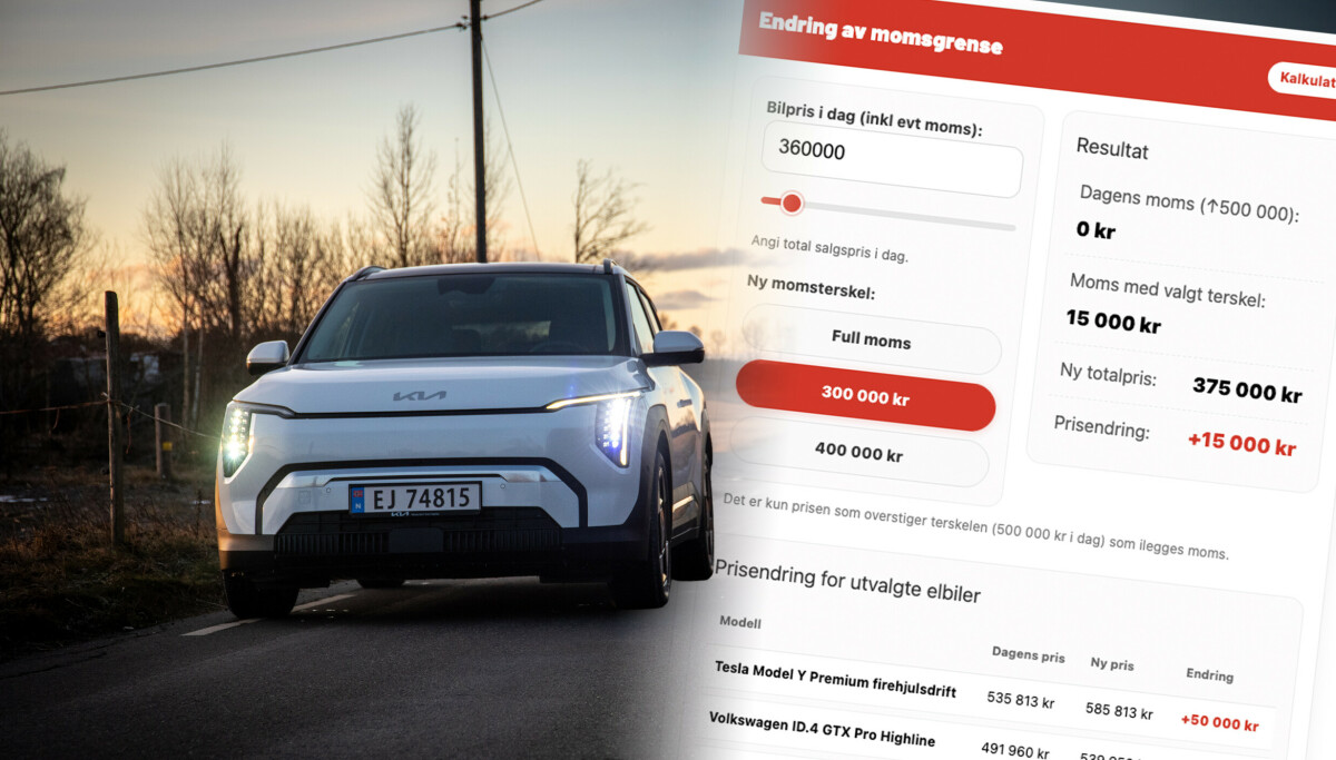 Moms på elbil – så mye dyrere blir elbilene