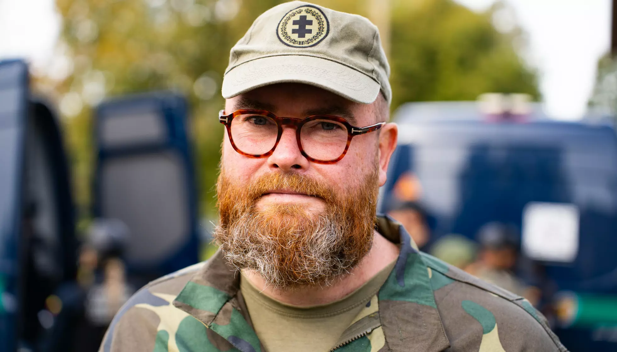 VIKTIGST: Å kunne forsvare familien og byen er viktig, men hele landet kommer først, sier Marius Dubnikovas - en av de mange frivillige som utgjør «Riflemennene». Foto: Morten Risberg