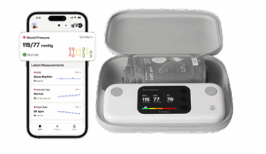 Den nye BPM Vision lar deg overvåke blodtrykket og oppdage atrieflimmer – med ett enkelt trykk.