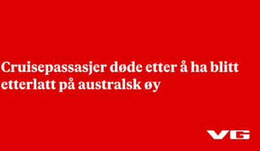 Cruisepassasjer døde etter å ha blitt etterlatt på australsk øy