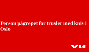 Person pågrepet for trusler med kniv i Oslo
