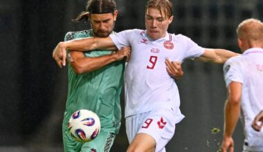 Rasmus Højlund med to mål og assist da Danmark knuste Belarus