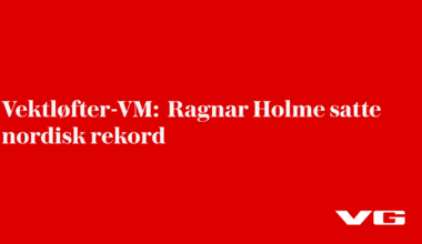 Ragnar Holme satte nordisk rekord