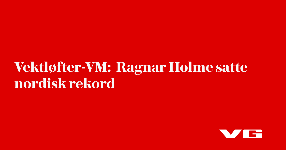 Ragnar Holme satte nordisk rekord