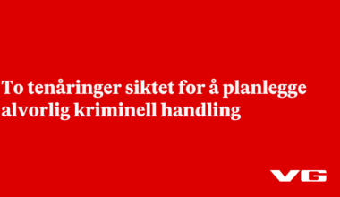 To tenåringer siktet for å planlegge alvorlig kriminell handling