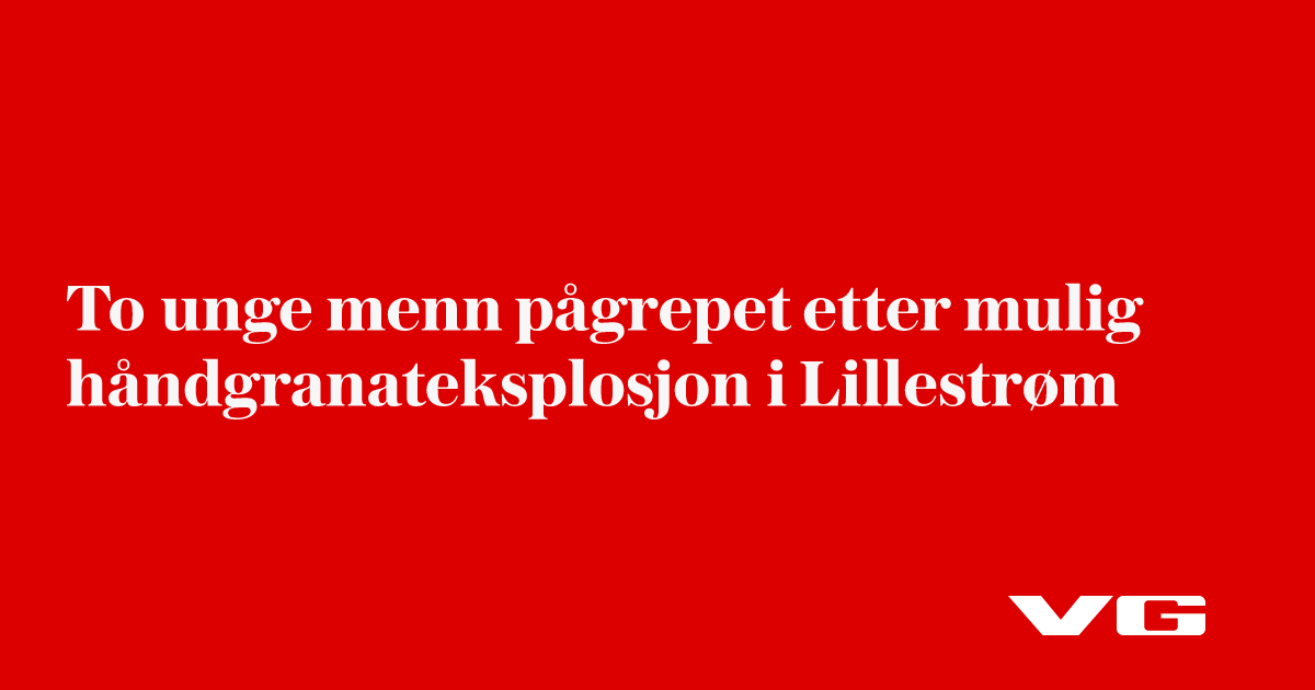 Mulig håndgranateksplosjon utenfor utested i Oslo