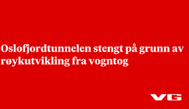 Oslofjordtunnelen stengt: Røykutvikling fra vogntog