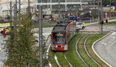Trafikk, Bybanen | Bybane-krasj i krysset mellom Kanalveien og Minde allé