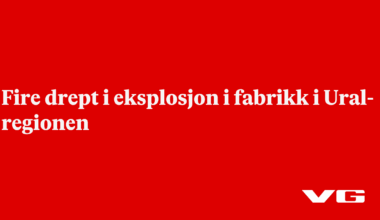 Fire drept i eksplosjon i fabrikk i Ural-regionen