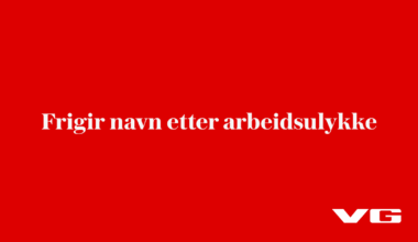 Frigir navn etter arbeidsulykke