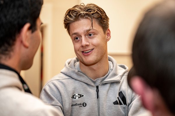 Bryne 20251018. 
Rosenborgs Rasmus Sandberg etter eliteseriekampen i fotball mellom Bryne og Rosenborg på Bryne stadion.
Foto: Carina Johansen / NTB