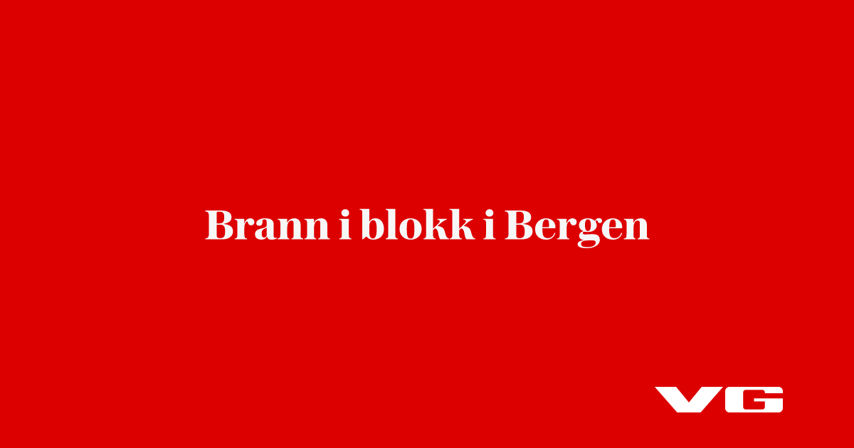 Brann i blokk i Bergen