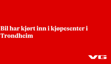 Bil har kjørt inn i kjøpesenter i Trondheim