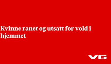 Kvinne ranet og utsatt for vold i hjemmet