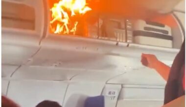 Frykt brøt ut etter batteribrann i håndbaggasje