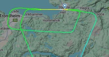 Vær, Ekstremvær | SAS-fly droppet Værnes-landing