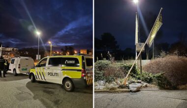 Nyheter, Politi | Bil kjørte inn i flaggstang