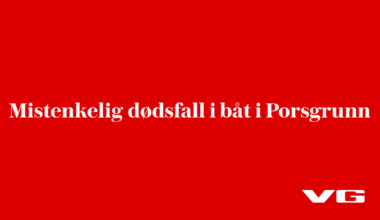 Mistenkelig dødsfall i båt i Porsgrunn