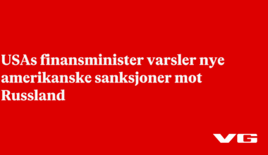 USAs finansminister varsler nye amerikanske sanksjoner mot Russland