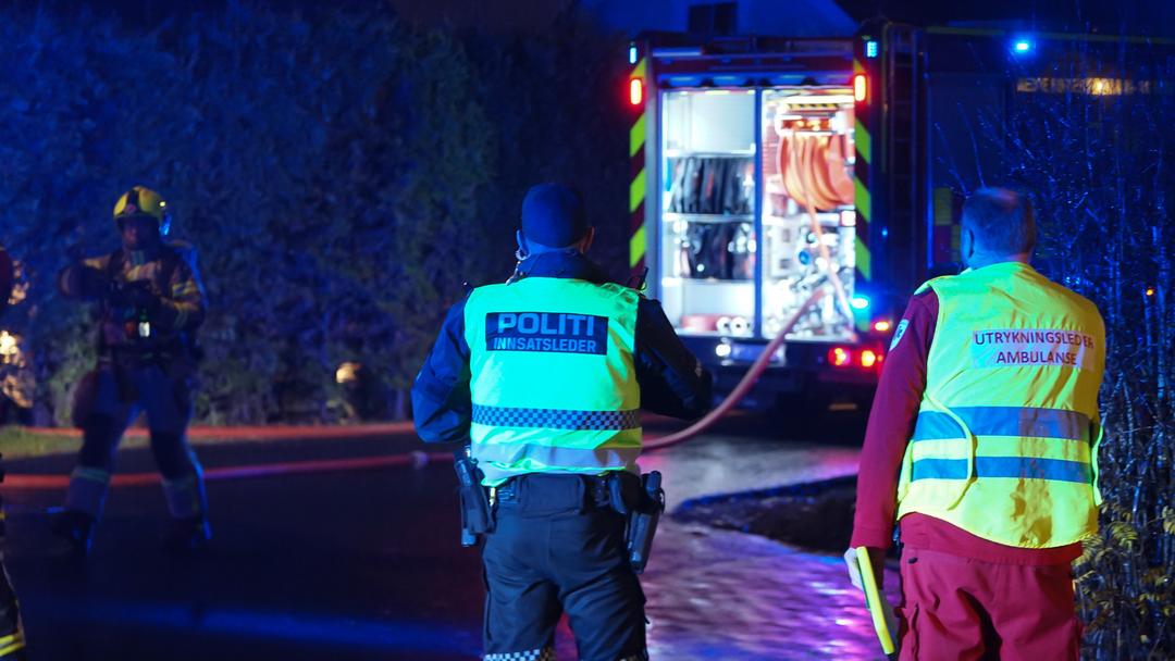 Kraftig garasjebrann i Lørenskog